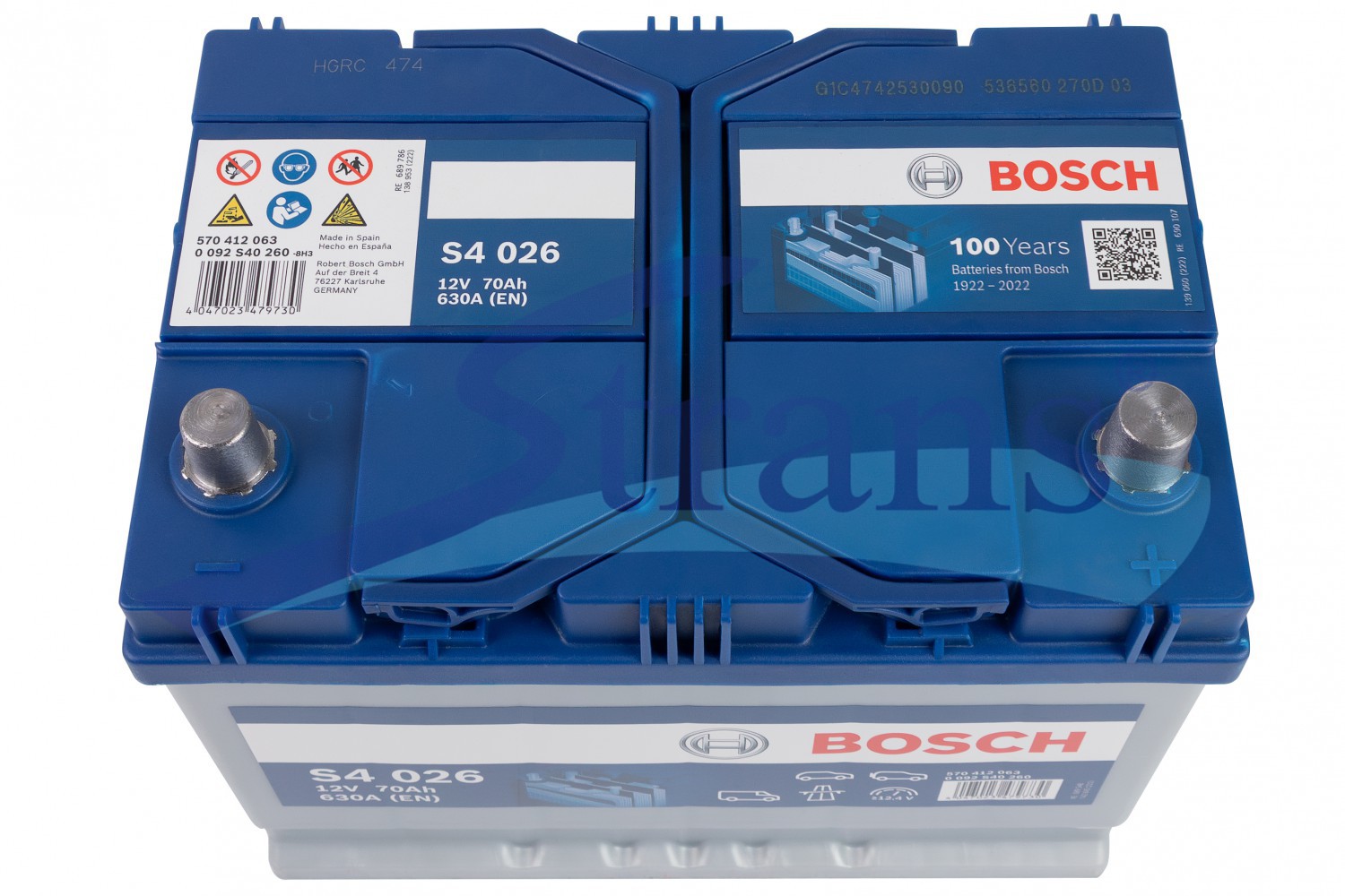 Акумулятор Bosch 12V 70Ah 630A R+ S4 260*173*225Mm 0092S40260